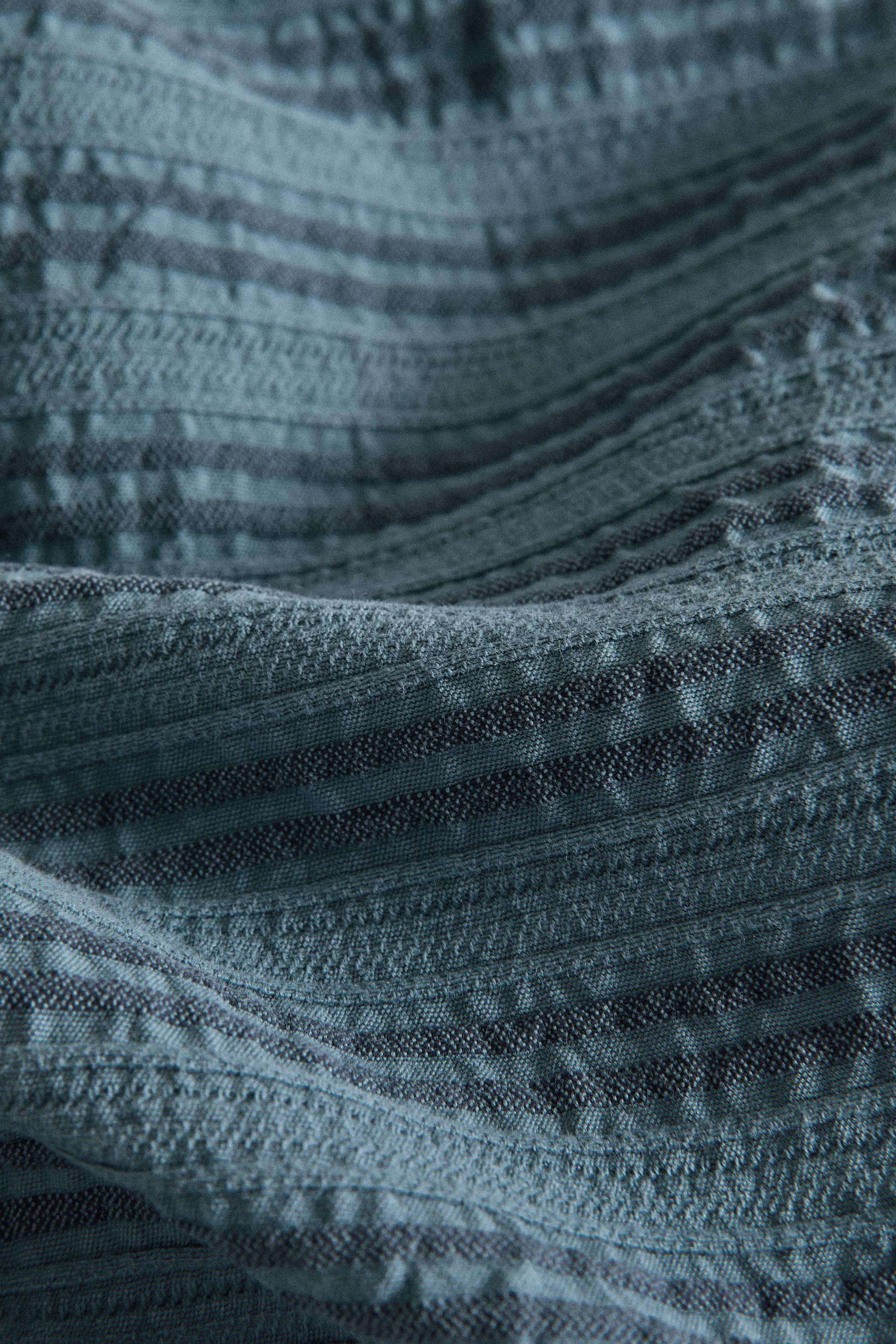 KIDS' TEXTURED STRIPED BEDSPREAD